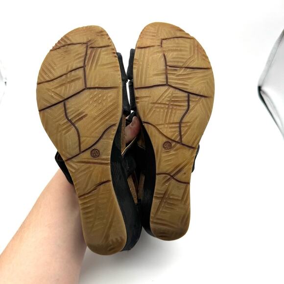 Miz Mooz Black Mika Wedge Sandal Nubuck Leather EU 40 - Picture 10 of 15